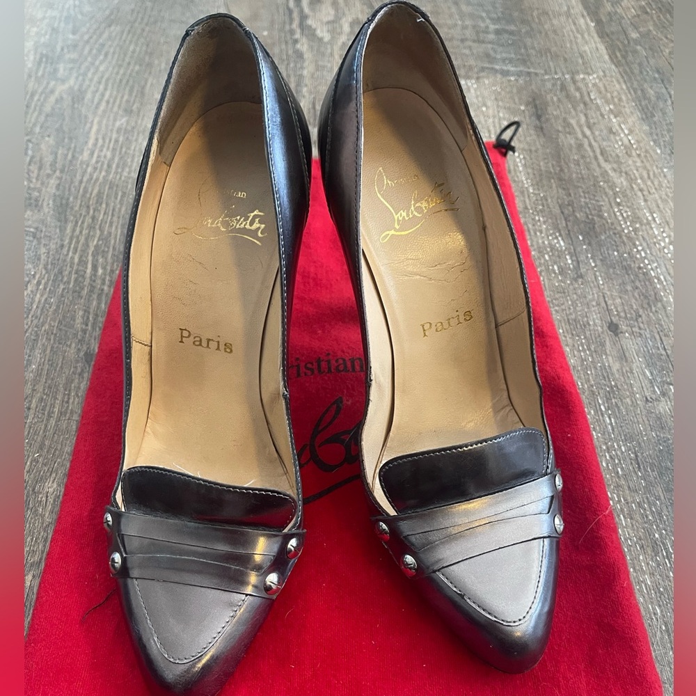 Christian Louboutin Metallic Pewter Women's Shoes